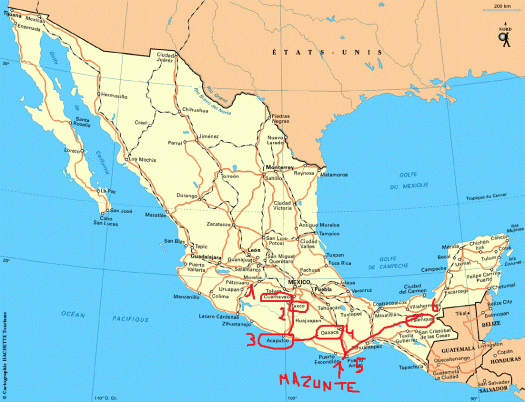 carte mexique