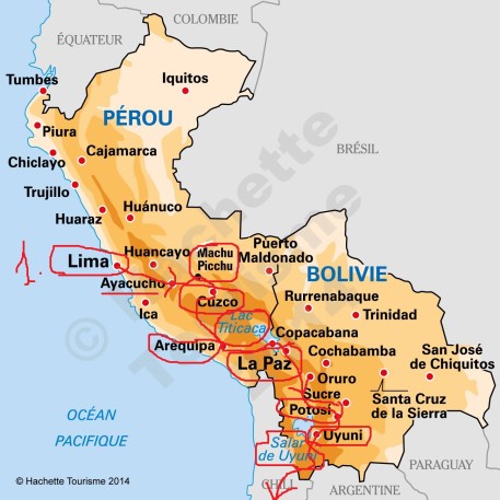 carte perou bolivie